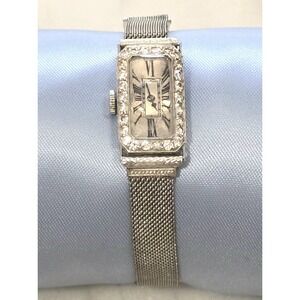 1919 Diamond Surrounded Ladies Flapper Watch 12k Gf Swiss 18 Jewels LeBolt